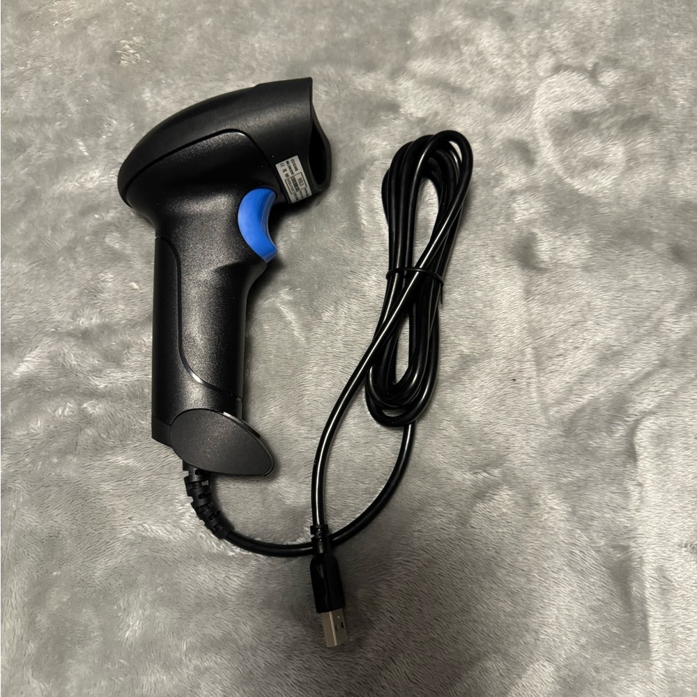 Black and Blue USB Barcode Scanner
